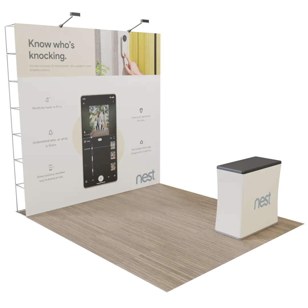 Custom Pop Up Trade Show Display Portable 10' x 10' - Custom Socks Now